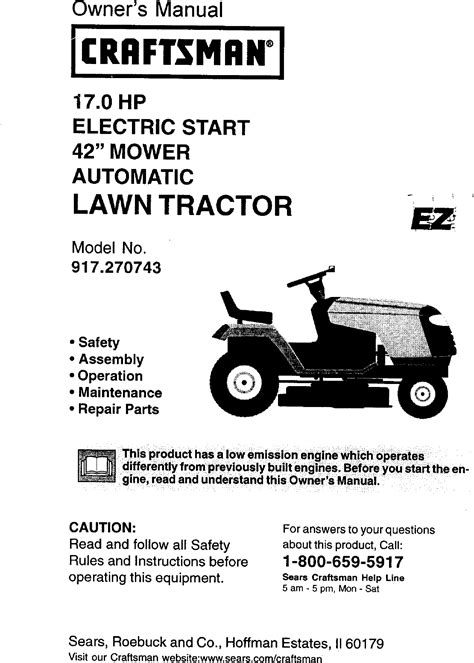 Craftsman Riding Mower - Automatic Transmission - 21 HP Platimun Briggs & Stratton motor. . Craftsman 42 inch riding mower owners manual pdf